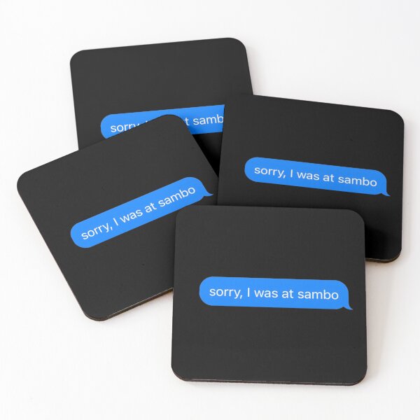 Item preview, Sorry I Was At Sambo Text Message Black - Funny Gym designed and sold by GymWearDepot.