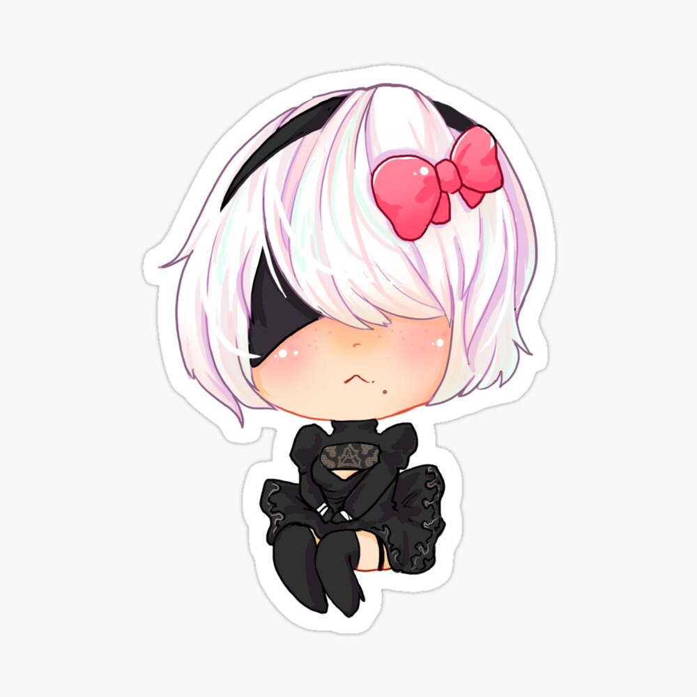 2b cute chibi Nier automata videogame sticker