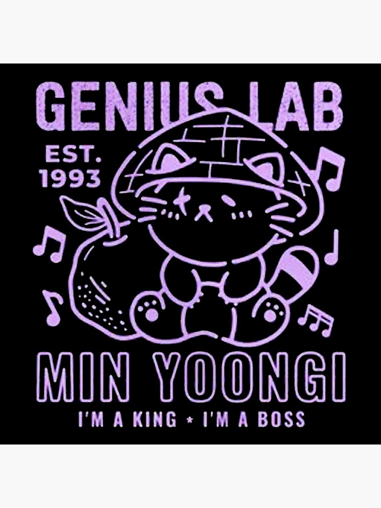 Genius Lab Yoongi Poster For Sale By Martinholsten Redbubble