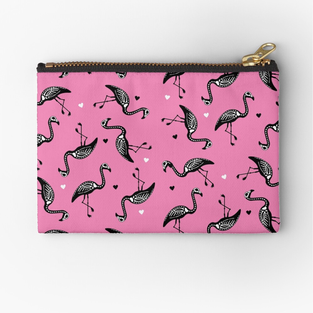 Pink Skelingo Zipper Pouch
