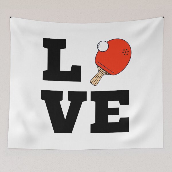 Item preview, I Love Ping Pong Red - Pingpong Table Tennis Player Athlete Sports Lover designed and sold by Millusti.