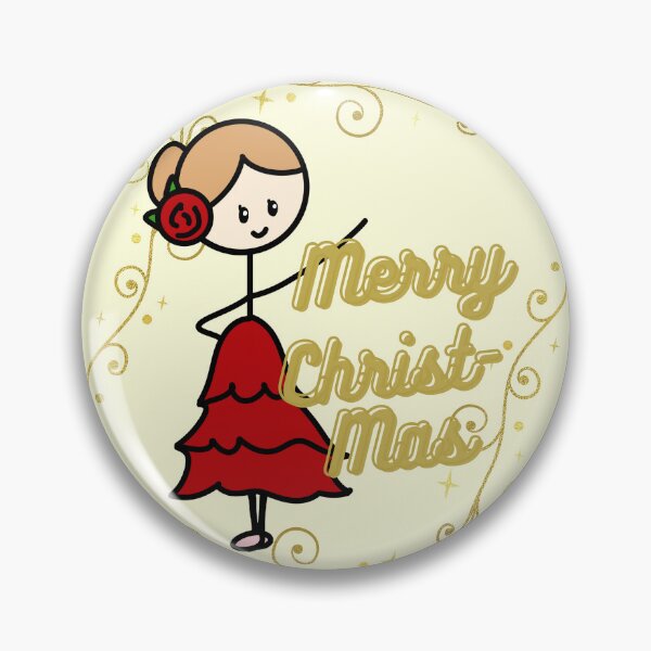 Item preview, Merry Christmas Cute Ballerina In Red Dress | Cream Yellow designed and sold by BalletRina.