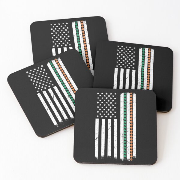 Item preview, Irish Shamrock American Flag Vintage Distressed designed and sold by designandclouds.