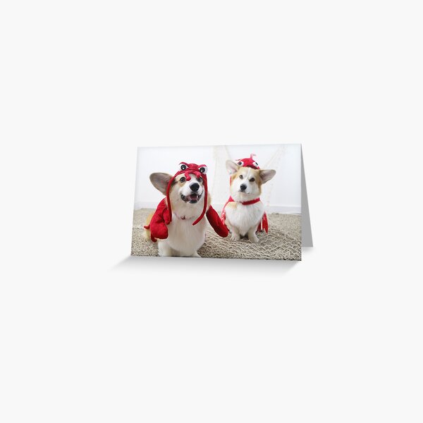 Lobster Corgi Greeting Card
