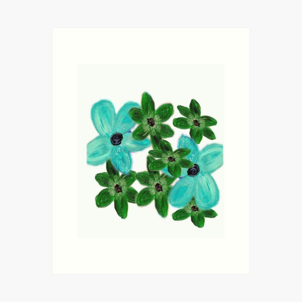 CLUSTERS OF GREEN Art Print