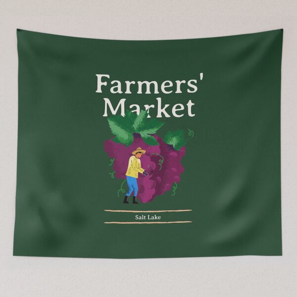 Item preview, Salt Lake Farmers Market - Vintage Kitchen Art designed and sold by Fruitsome.