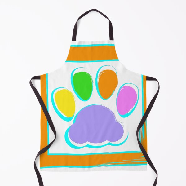 Item preview, Colorful cute animal paw prints in a square. Brush-painted footprints of kittens and puppies designed and sold by GAleksS.