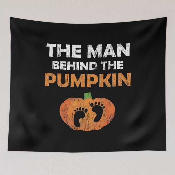 Item preview, The Man Behind The Pumpkin Halloween Pregnancy Expecting Pumpkin Costume designed and sold by MalloWilli.