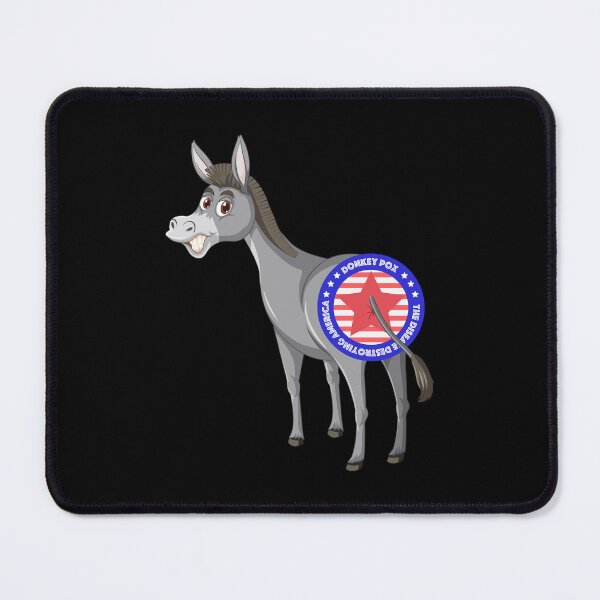 Item preview, Donkey Pox The Disease Destroying America - Funny Political Jack Blue Red Star on Behind designed and sold by The Patootoos.