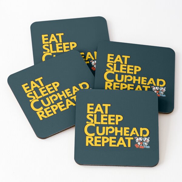 Item preview, CUPHEAD TSHIRT  EAT SLEEP CUPHEAD REPEAT   designed and sold by KianaJackson3.