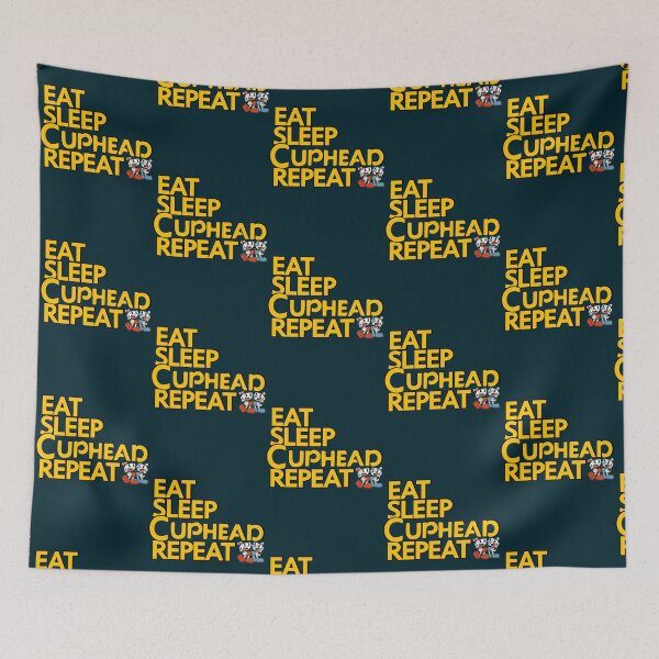 Item preview, CUPHEAD TSHIRT  EAT SLEEP CUPHEAD REPEAT   designed and sold by KianaJackson3.