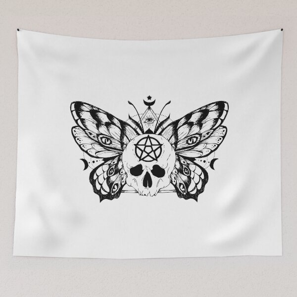 Item preview, Moth Skull & Pentagram | All Seeing Eye | Wicca | Gothic | Witchy Design  designed and sold by Ravenvine.