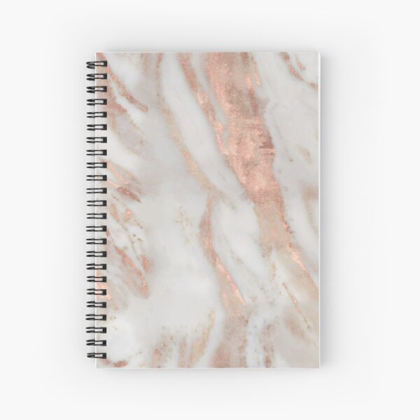 Civezza - rose gold marble Spiral Notebook