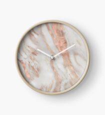 Civezza - rose gold marble Clock