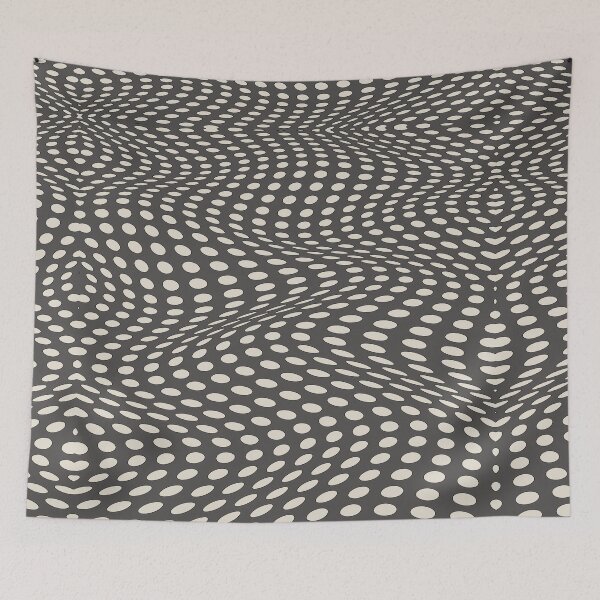 Item preview, Wavy Dots - Grey & White designed and sold by SilverPegasus.