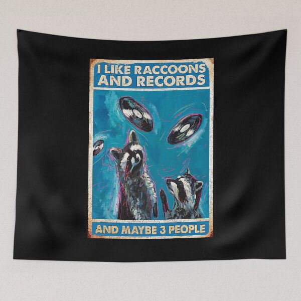 Item preview, Raccoon vinyl records i like raccoons and records designed and sold by cevyl49.