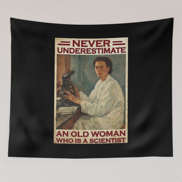 Item preview, Science Never Underestimate An Old Scientist Woman  designed and sold by koenhfu06.