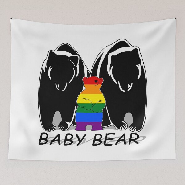 Item preview, Gay Pride Baby Bear 1 Mama 1 Papa designed and sold by Bunny Loven.