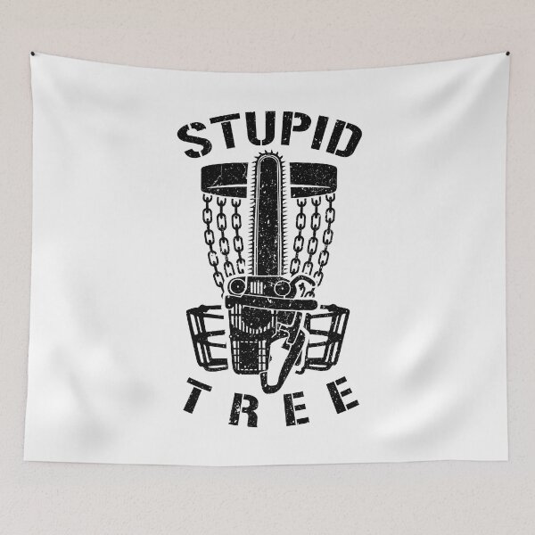 Item preview, Stupid Tree Disc Golf Player Funny Chainsaw Basket Golfer designed and sold by GrandeDuc.