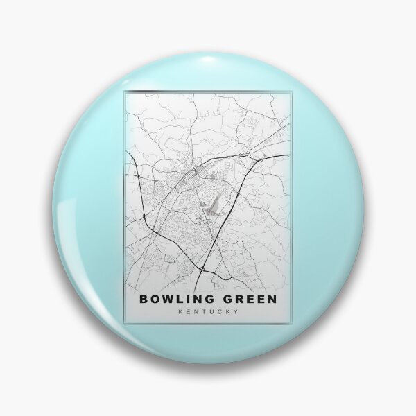 Item preview, Minimalist Aqua Blue Bowling Green Map designed and sold by Tamas Das.