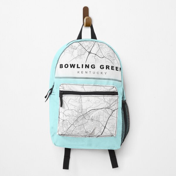 Item preview, Minimalist Aqua Blue Bowling Green Map designed and sold by Tamas Das.