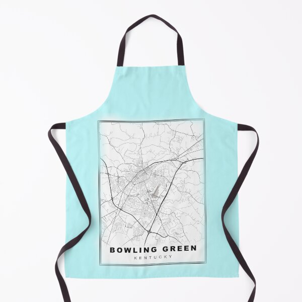 Item preview, Minimalist Aqua Blue Bowling Green Map designed and sold by Tamas Das.