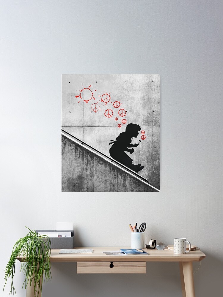 Bursting Peace - Bubble Girl Banksy
