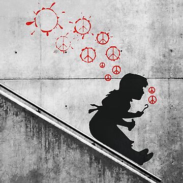 Bursting Peace - Bubble Girl Banksy