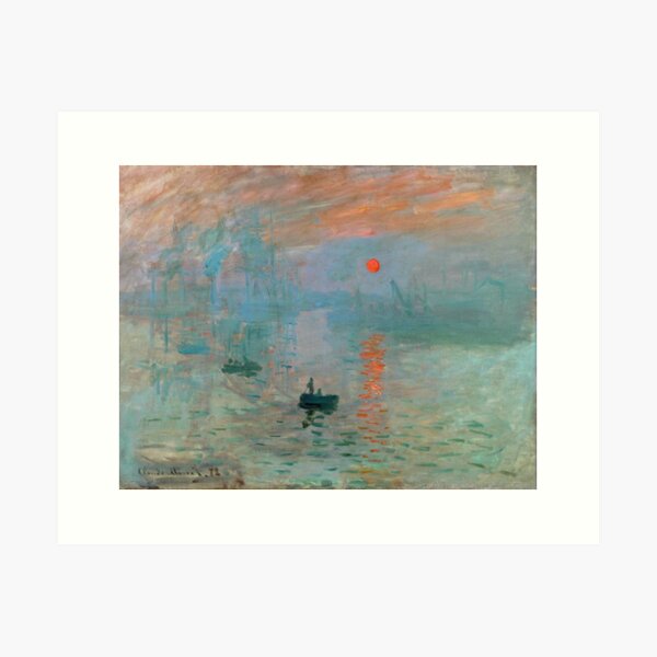 Aperçu de l'œuvre Impression, Sunrise par Claude Monet créée et vendue par vintageemporium.