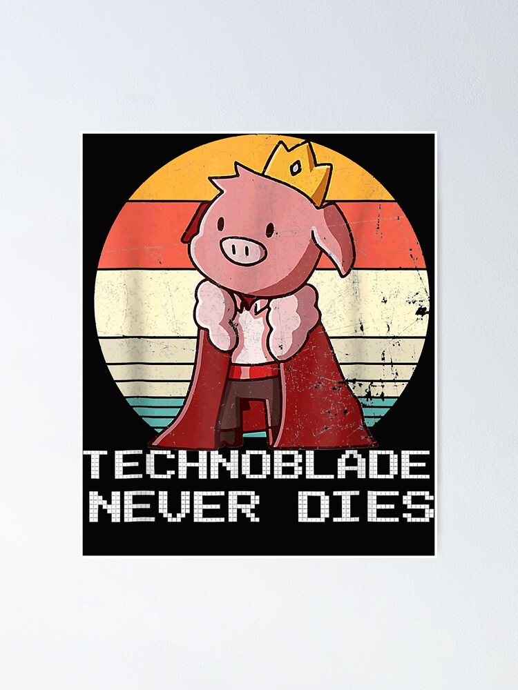Technoblade Never Dies Kids Hoodie Retro Style Technoblade 