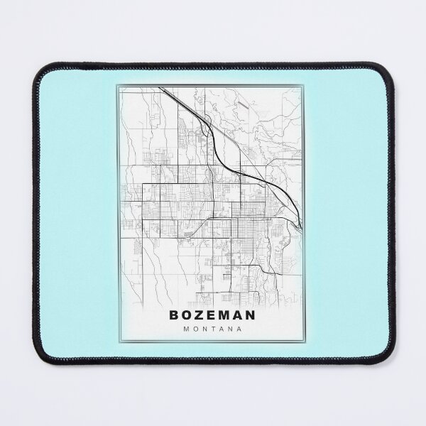Item preview, Minimalist Blue Bozeman Map designed and sold by Tamas Das.