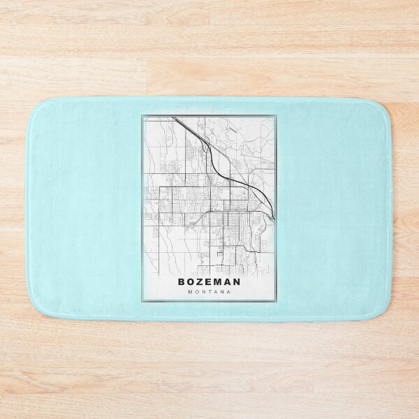 Item preview, Minimalist Blue Bozeman Map designed and sold by Tamas Das.
