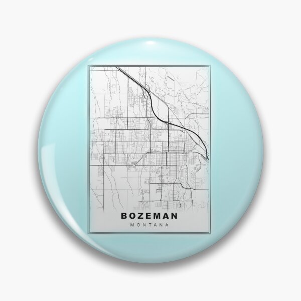 Item preview, Minimalist Blue Bozeman Map designed and sold by Tamas Das.