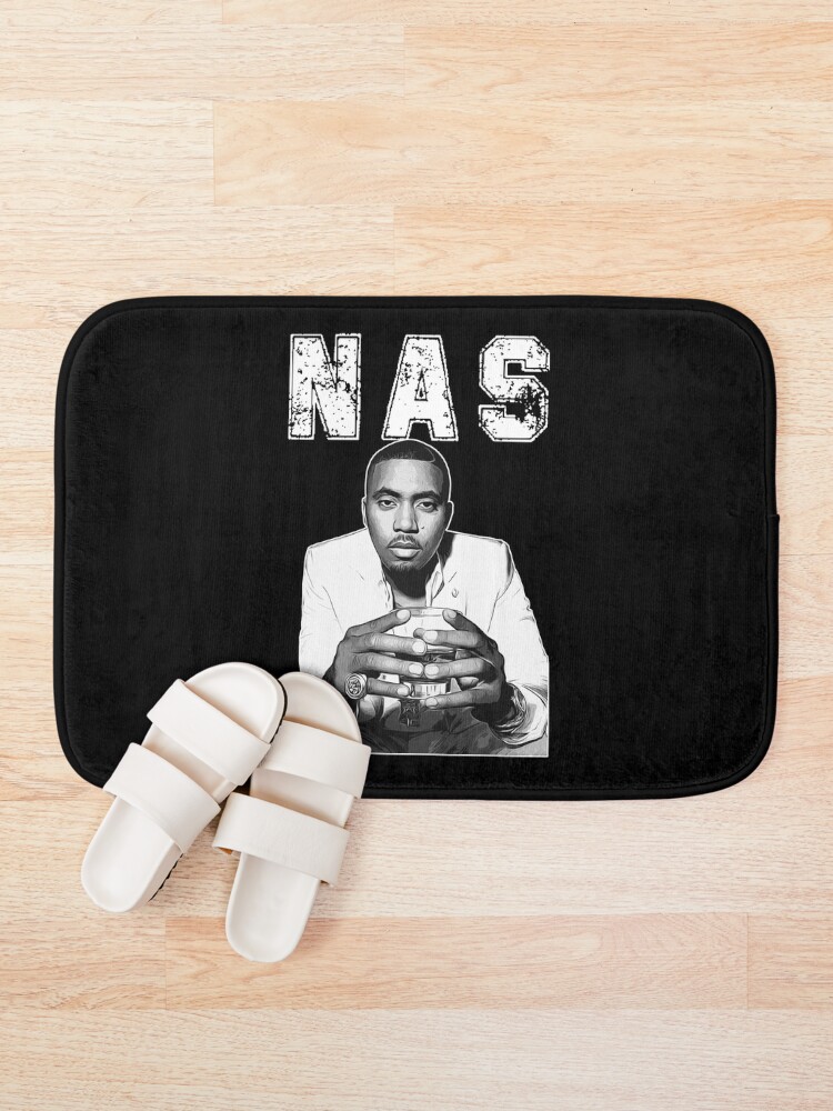 Thumbnail 1 of 6, Bath Mat, Nas Rapper designed and sold by Valentino568.