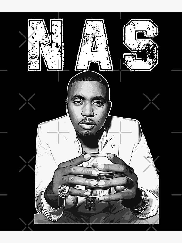 Thumbnail 3 of 3, Poster, Nas Rapper designed and sold by Valentino568.