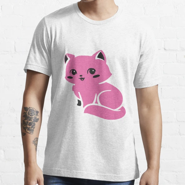 Drop Dead Cat, Cute, Happy Design Essential T-Shirt for Sale by Decalium