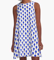 Blue Bubblegum Ice Cream A-Line Dress