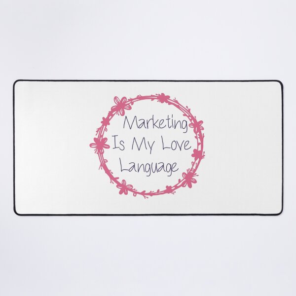 Vista previa del artículo con la obra «El marketing es mi lenguaje de amor Amantes del marketing», diseñado y vendido por medbdj.