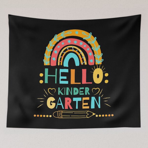 Item preview, Hello Kindergarten Squad First Day of School Teacher Rainbow designed and sold by hadkhanong.