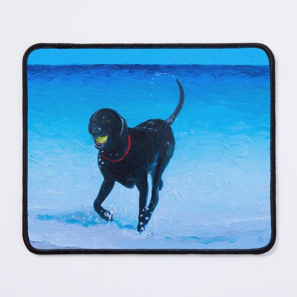 Item preview, Black Labrador with red collar designed and sold by MatsonArtDesign.