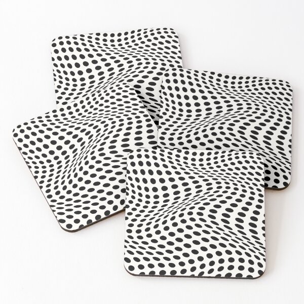 Item preview, Wavy Dots - Black & White designed and sold by SilverPegasus.