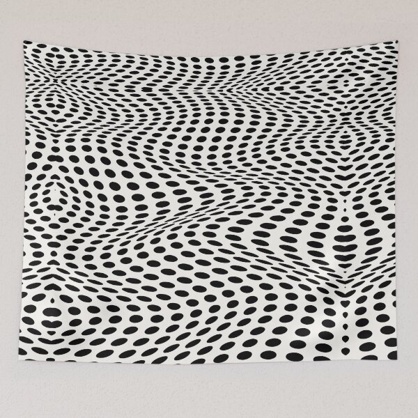Item preview, Wavy Dots - Black & White designed and sold by SilverPegasus.