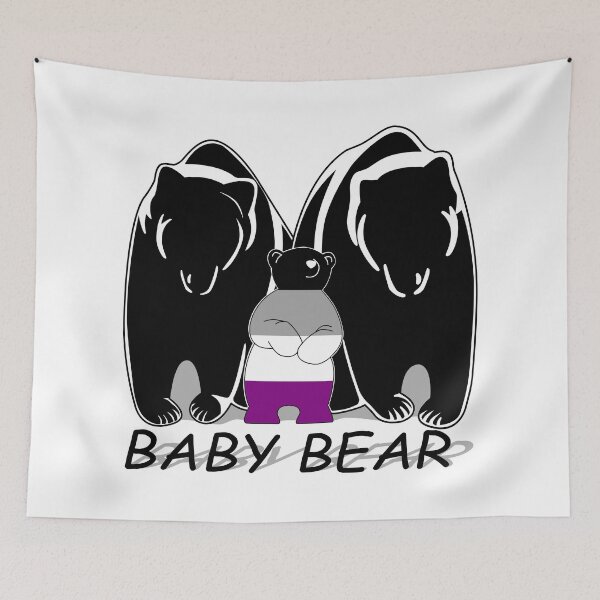 Item preview, Asexual Pride Baby Bear 1 Mama 1 Papa designed and sold by Bunny Loven.