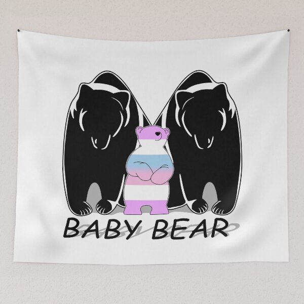 Item preview, Intersex Pride Baby Bear 2 Mamas designed and sold by Bunny Loven.