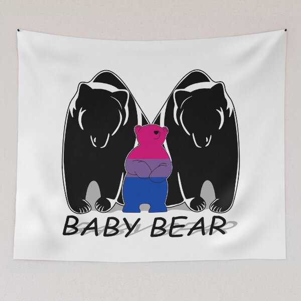 Item preview, Bisexual Pride Baby Bear 2 Mamas designed and sold by Bunny Loven.