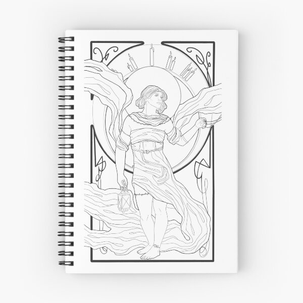 Item preview, The Nomad - The Tarot of Belisama | Coloring Page designed and sold by DimancheEtoile.