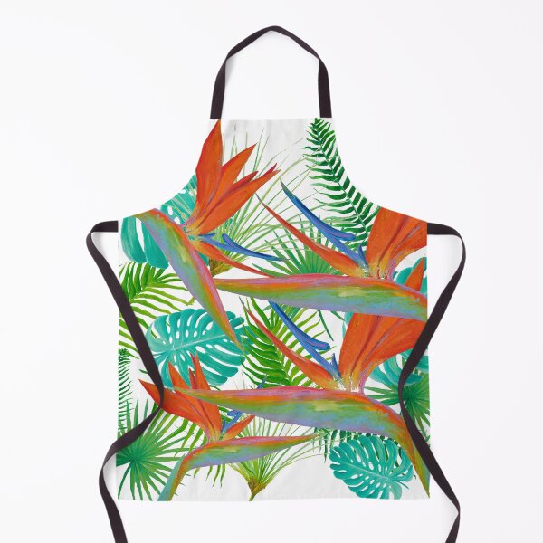 Item preview, Bird of Paradise and tropical leaves and ferns designed and sold by MatsonArtDesign.