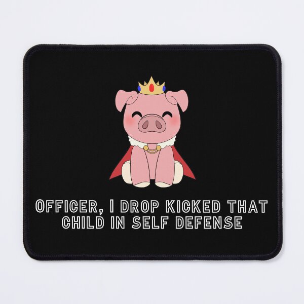 Item preview, Technoblade "officer I drop kicked that child in self defense" designed and sold by stillballin.