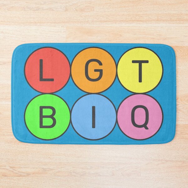 Item preview, LGTBIQ - Pastel colors rainbow 3x2 Circles - Dark text designed and sold by RainbowWordLand.