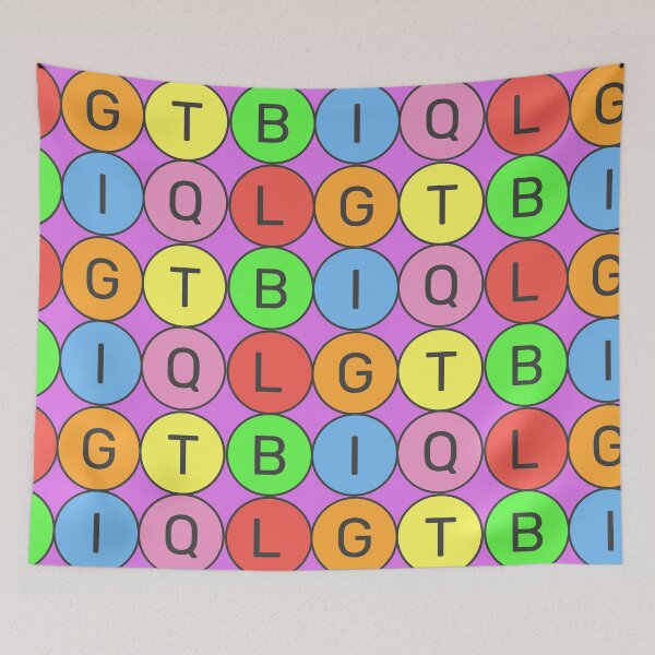 Item preview, LGTBIQ - Pastel colors rainbow 3x2 Circles - Dark text designed and sold by RainbowWordLand.